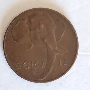 Vintage 1950 Somali Centesimo Brass Coin
